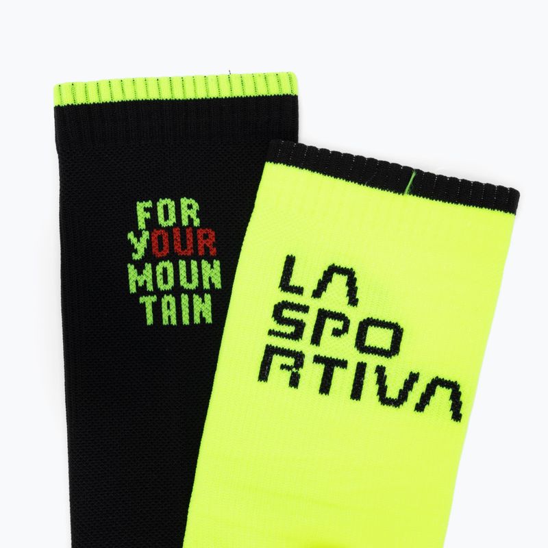 LaSportiva For Your Mountain Laufsocken gelb und schwarz 69R999720 4