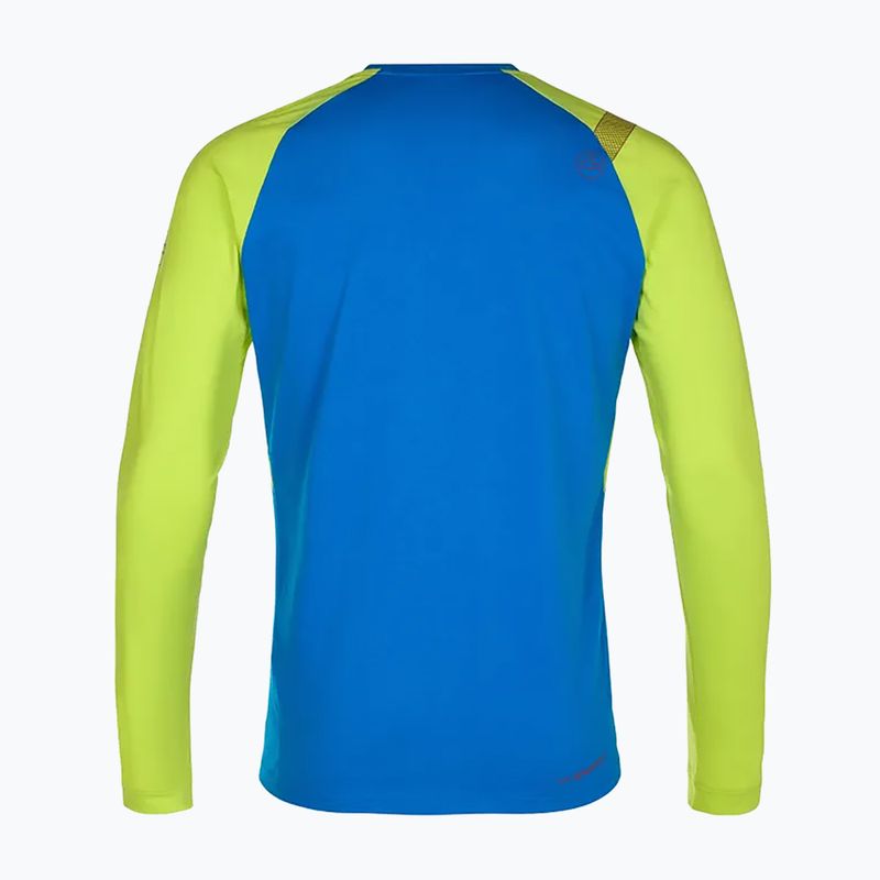 Men's La Sportiva Stripe Cube Long Climbing Longsleeve electric blue/lime punch 2