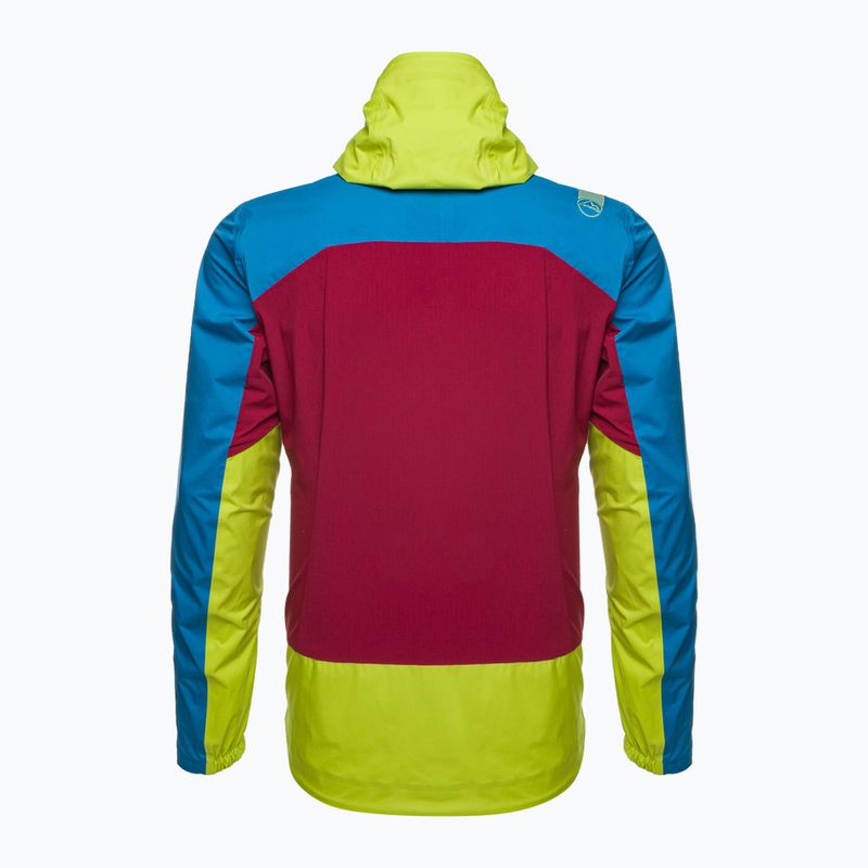 La Sportiva Crizzle EVO Shell Herren Regenjacke mit limonenfarbener/elektrisch blauer Membran 2