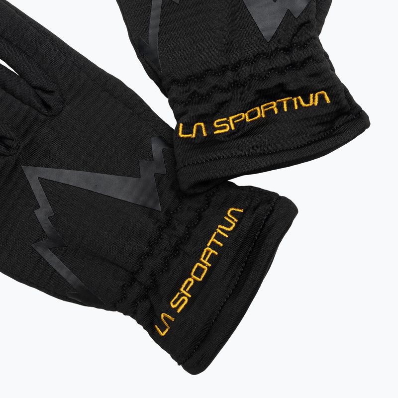 La Sportiva Stretch schwarz/gelbe Trekking-Handschuhe 4