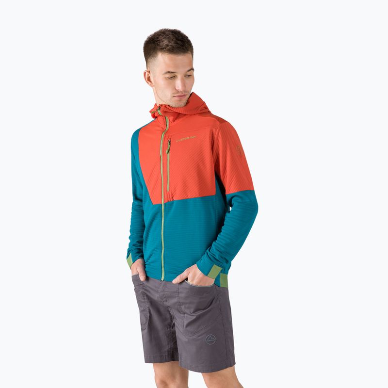 Herren-Trekking-Sweatshirt La Sportiva Mood Hoody blau-orange N71623313