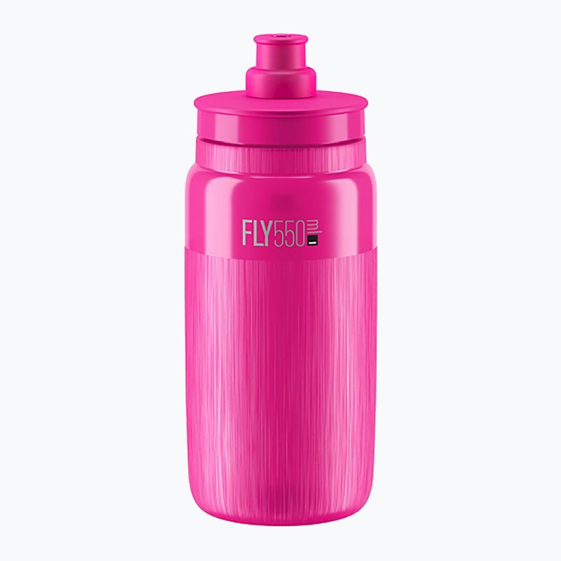 Elite FLY Tex 550 ml klar/rosa fluo Fahrradflasche