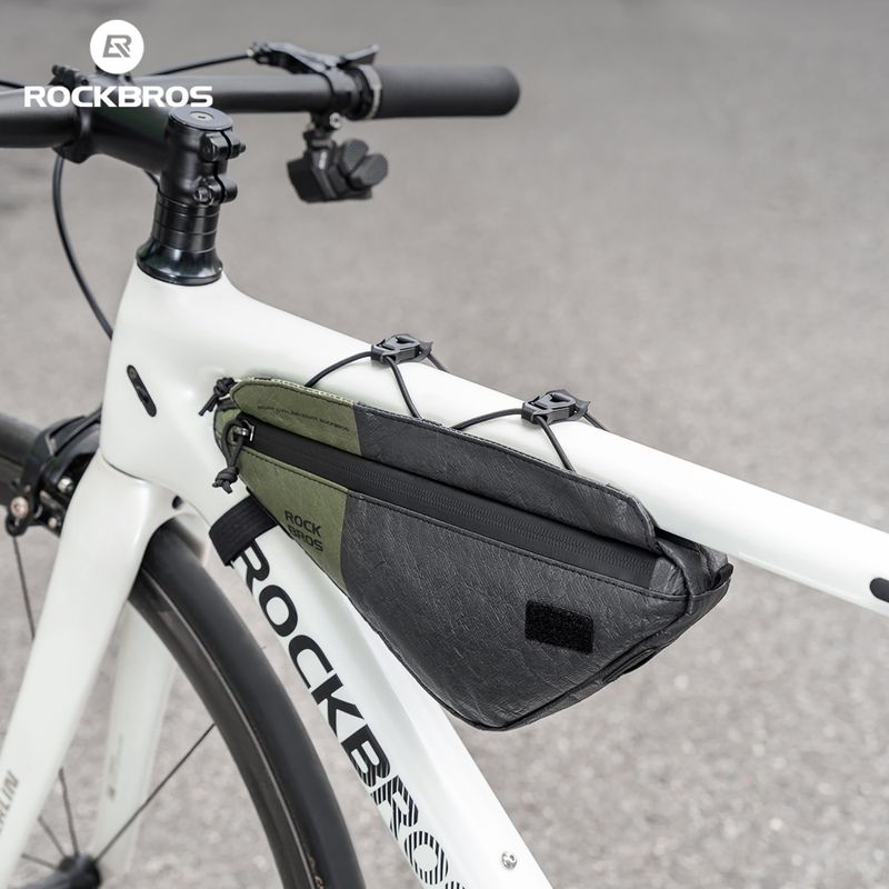 Rahmentasche fürs Fahrrad Rockbros 30180033001 Eco-Friendly 2in1Bike Frame Bag with Shoulder Strap black/green 2