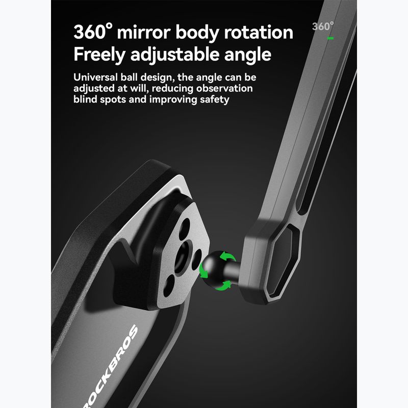 Fahrradspiegel Rockbros 260004002 Anti-Glare Rearview Mirror-Right black 3
