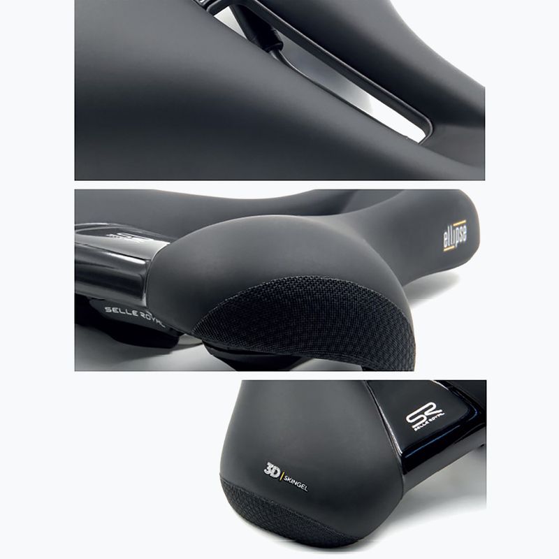 Selle Royal Premium Moderate 60st Fahrradsattel. Ellipse schwarz 7
