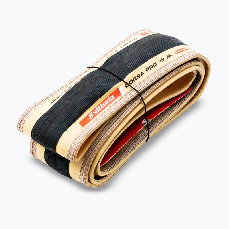 Fahrradreifen Vittoria Corsa Pro G2.0 700 x 28C Schwarz/Beige 5