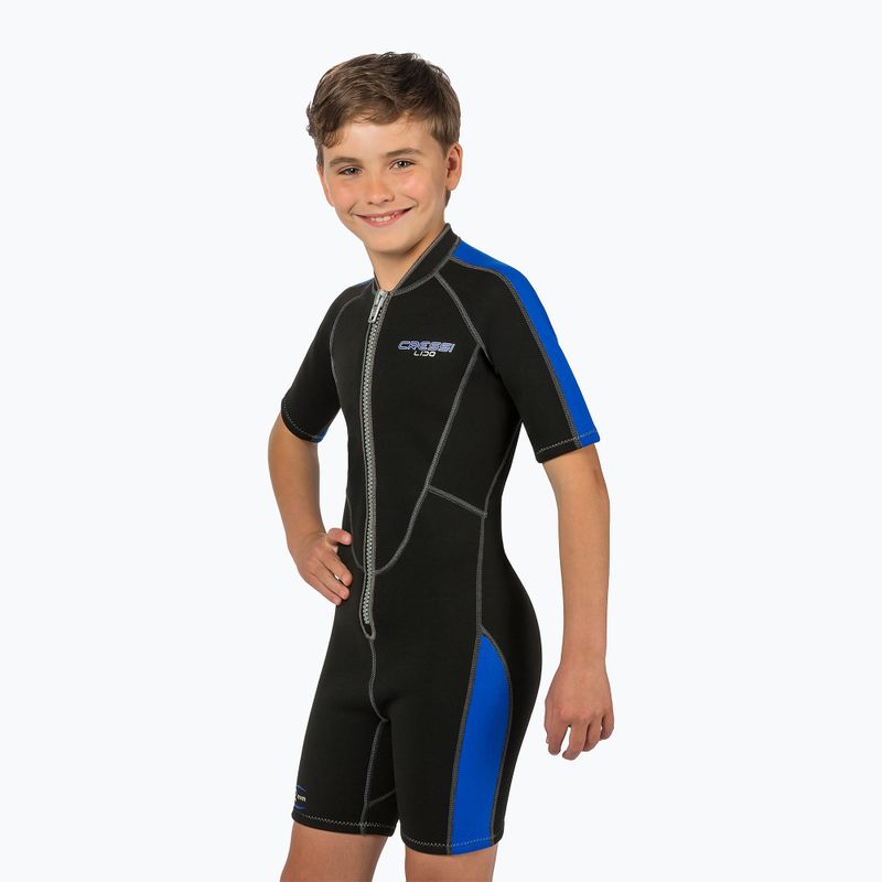 Cressi Lido Shorty 2 mm schwarz/blau Neoprenanzug für Kinder