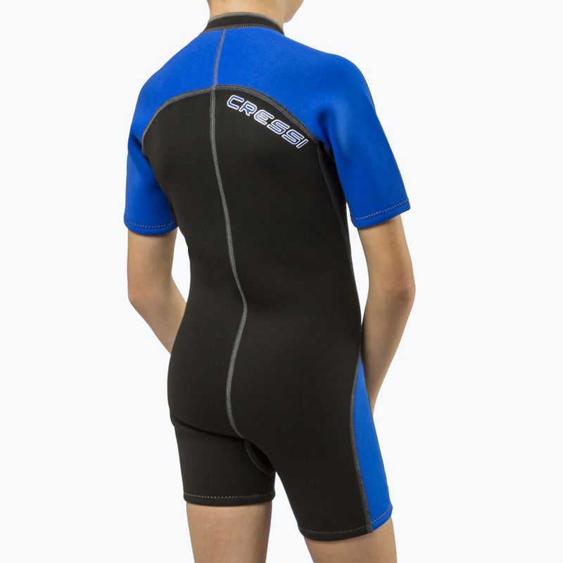 Cressi Lido Shorty 2 mm schwarz/blau Neoprenanzug für Kinder 2