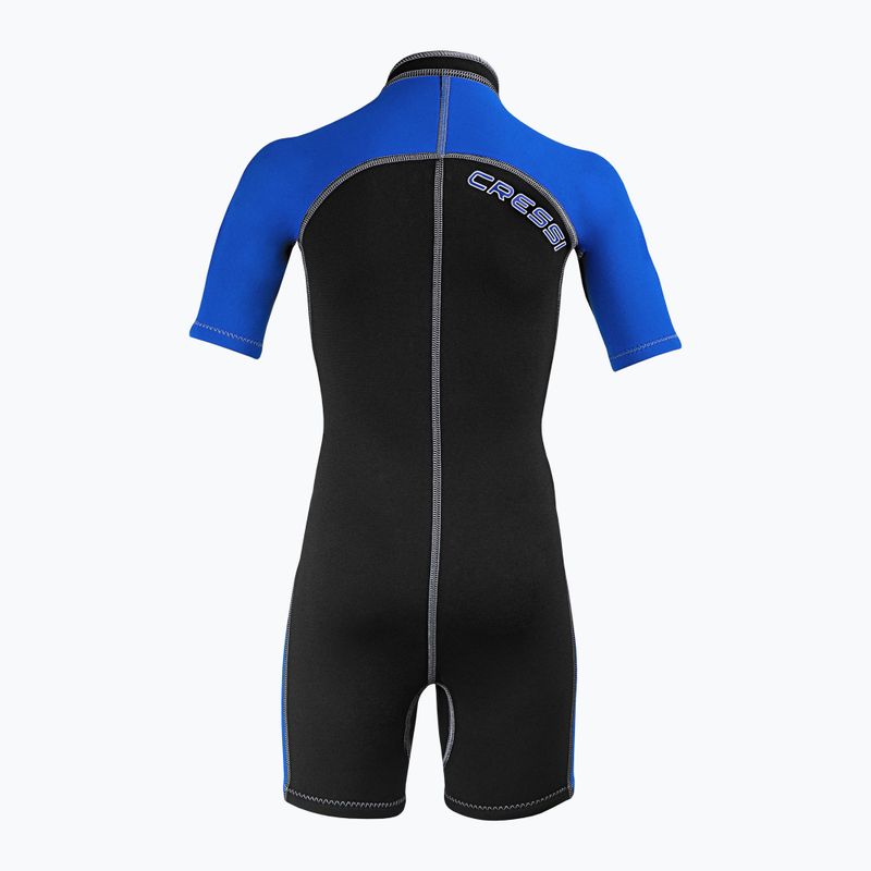 Cressi Lido Shorty 2 mm schwarz/blau Neoprenanzug für Kinder 8