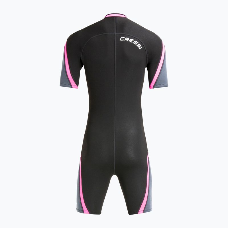Cressi Playa Shorty 2.5 mm Damen Neoprenanzug schwarz/rosa 2