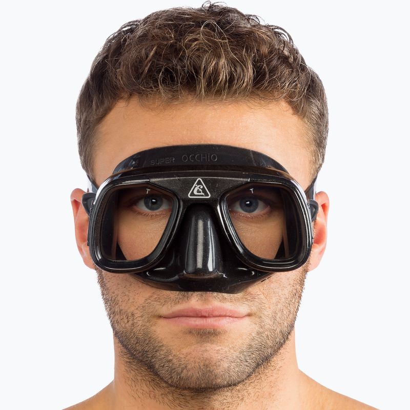 Cressi Superocchio Tauchmaske schwarz/schwarz 5