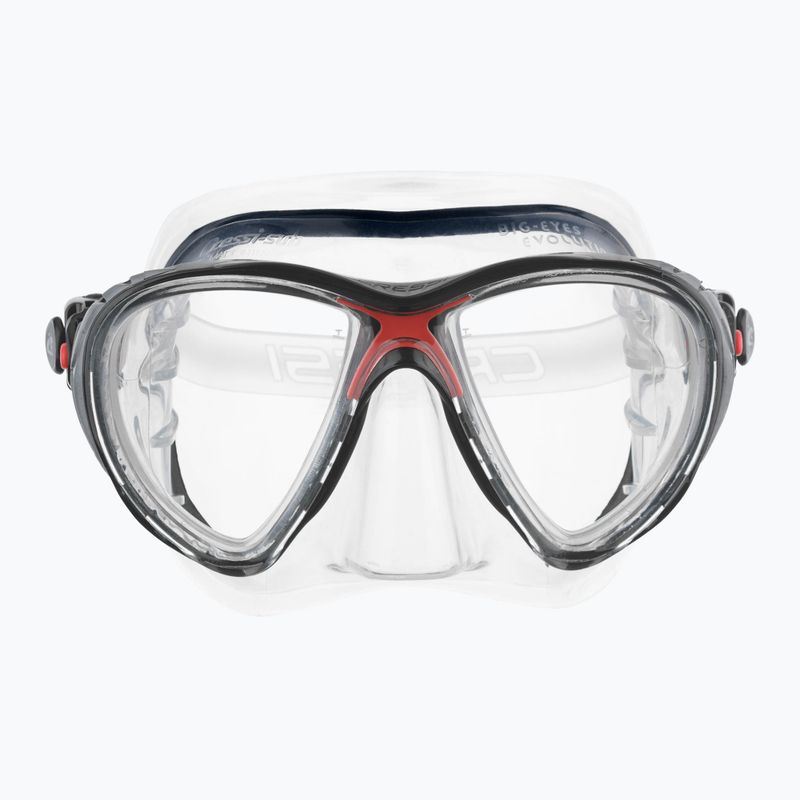 Cressi Big Eyes Evolution klar/rot Tauchmaske 2