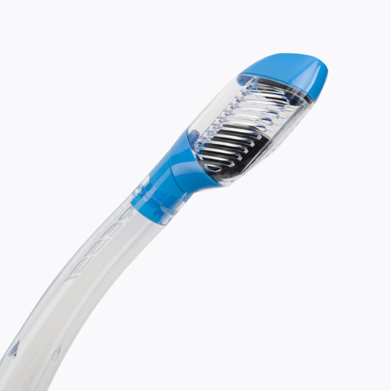 Cressi Dry klarer blauer Schnorchel ES259 3