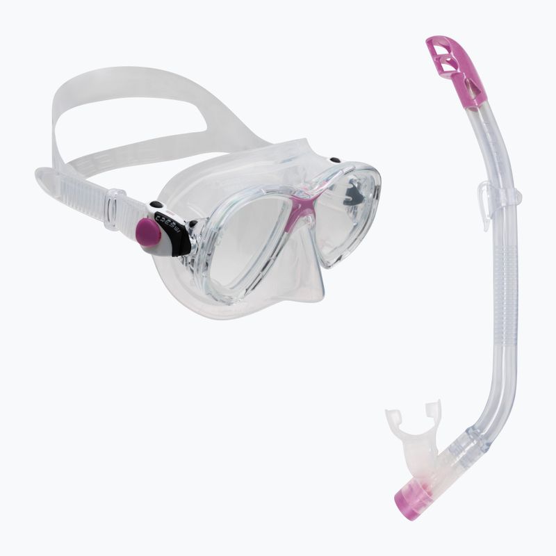 Cressi Kinderschnorchelset Marea Jr Maske + Schnorchel Top klar rosa DM1000064