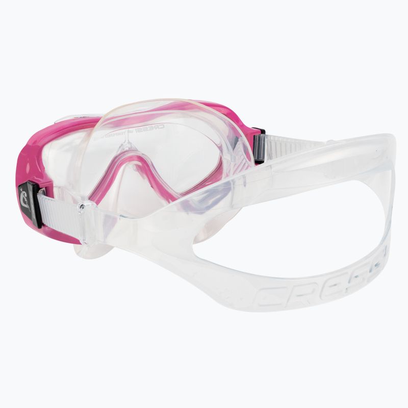 Cressi Ondina Kinder-Schnorchel-Set + Top-Maske + Schnorchel klar rosa DM11134 4