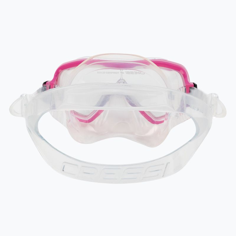 Cressi Ondina Kinder-Schnorchel-Set + Top-Maske + Schnorchel klar rosa DM11134 5