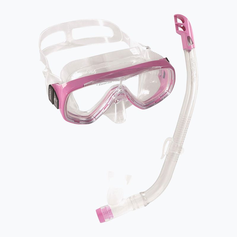 Cressi Ondina Kinder-Schnorchel-Set + Top-Maske + Schnorchel klar rosa DM11134 9