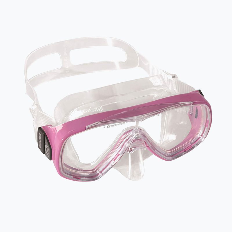 Cressi Ondina Kinder-Schnorchel-Set + Top-Maske + Schnorchel klar rosa DM11134 10