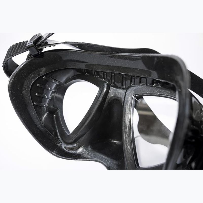 Cressi Nano Tauchmaske schwarz/schwarz/silber 3