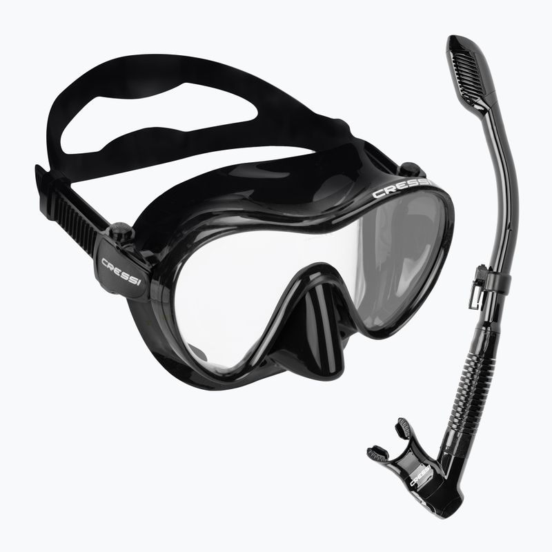 Cressi F1 + Supernova Dry Tauchset schwarz