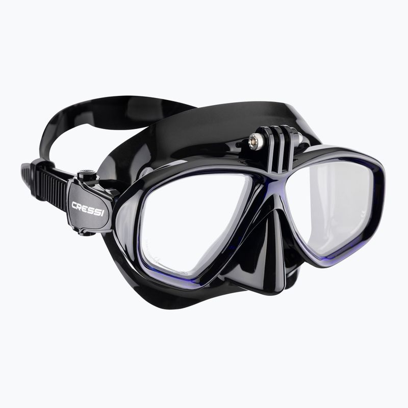 Cressi Action Tauchmaske schwarz/blau