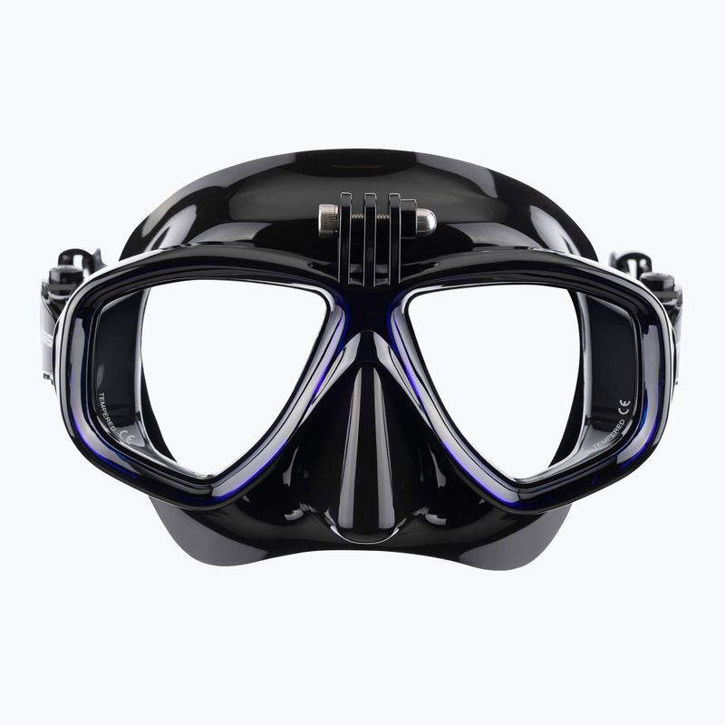 Cressi Action Tauchmaske schwarz/blau 2