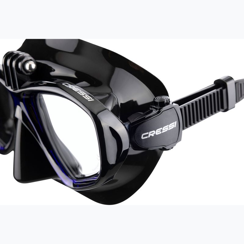 Cressi Action Tauchmaske schwarz/blau 3