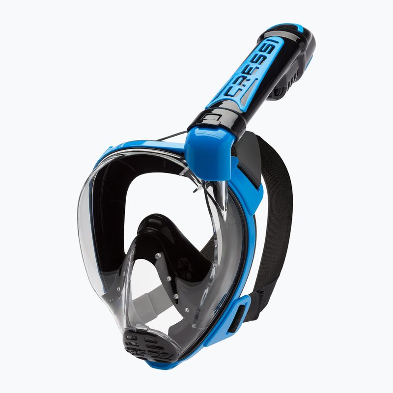 Cressi Duke Dry Vollgesichtsmaske zum Schnorcheln schwarz und blau XDT005020 5