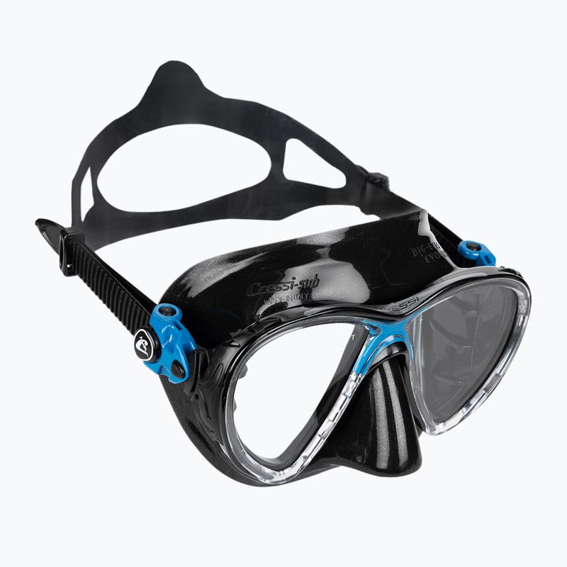 Cressi Big Eyes Evolution + Alpha Ultra Dry Tauchset schwarz/blau 2