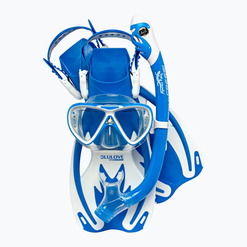 Cressi Rocks Jr Set blau/weiß Kindertauchset