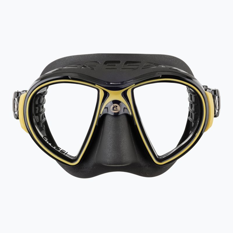 Cressi Zeus Tauchmaske schwarz/gold 2