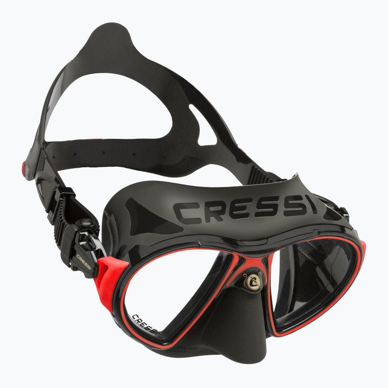 Cressi Zeus Tauchmaske schwarz/rot 6