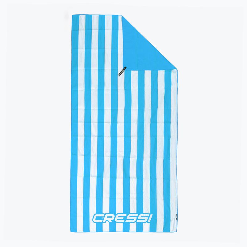 Cressi Stripe Beach schnelltrocknendes Handtuch blau XVA871