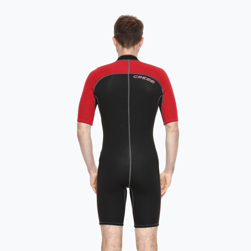 Cressi Lido Shorty 2 mm Herren Neoprenanzug schwarz/rot 2