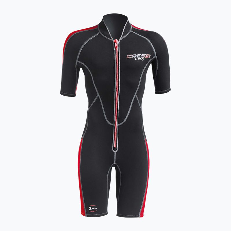 Cressi Lido Shorty 2 mm Herren Neoprenanzug schwarz/rot 3