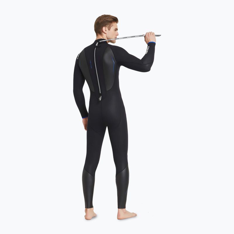 Herren Cressi Altum Monopiece 3 mm schwarz/blau Neoprenanzug 2
