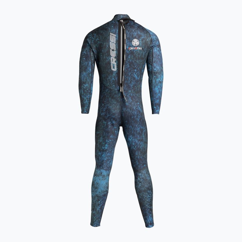 Herren Cressi Tokugawa Einteiler 3 mm camo blau schwimmen Neoprenanzug 2