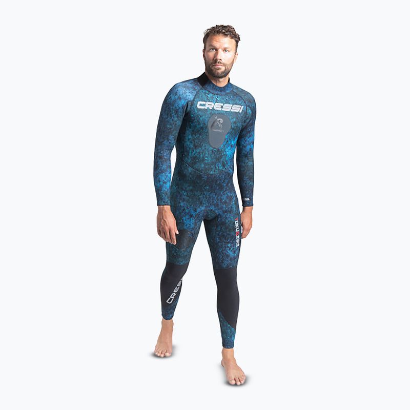 Herren Cressi Tokugawa Einteiler 3 mm camo blau schwimmen Neoprenanzug 10
