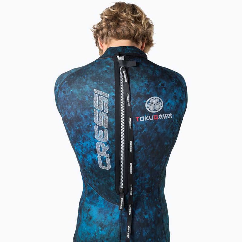 Herren Cressi Tokugawa Einteiler 3 mm camo blau schwimmen Neoprenanzug 12