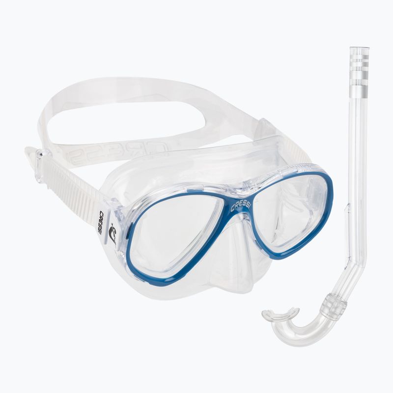 Cressi Kinderschnorchelset Perla Jr Maske + Minigringo Schnorchel klar blau DM101220