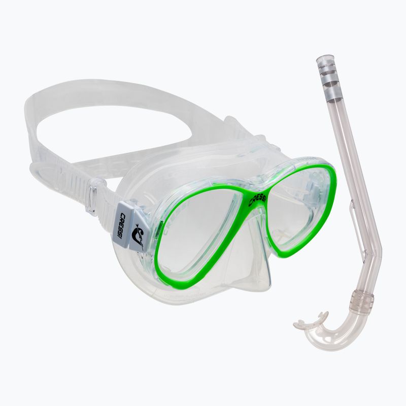 Cressi Perla + Minigringo Kinder-Tauchset Maske + Schnorchel Grün DM101267