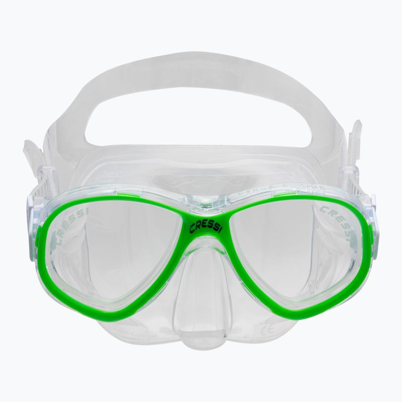 Cressi Perla + Minigringo Kinder-Tauchset Maske + Schnorchel Grün DM101267 2