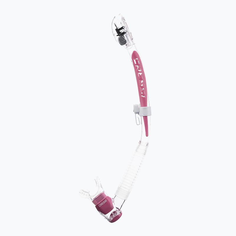 Cressi Itaca Ultra Dry Schnorchel klar/rosa