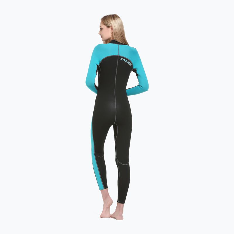 Cressi Lido Monopiece 2 mm schwarz/aquamarin Damen Neoprenanzug 2