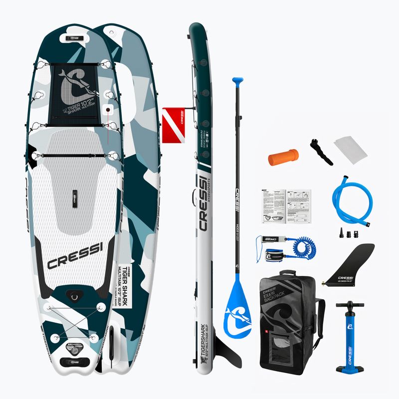 SUP-Brett Cressi Tiger Shark Multitask iSUP 10'2" grau NA041025
