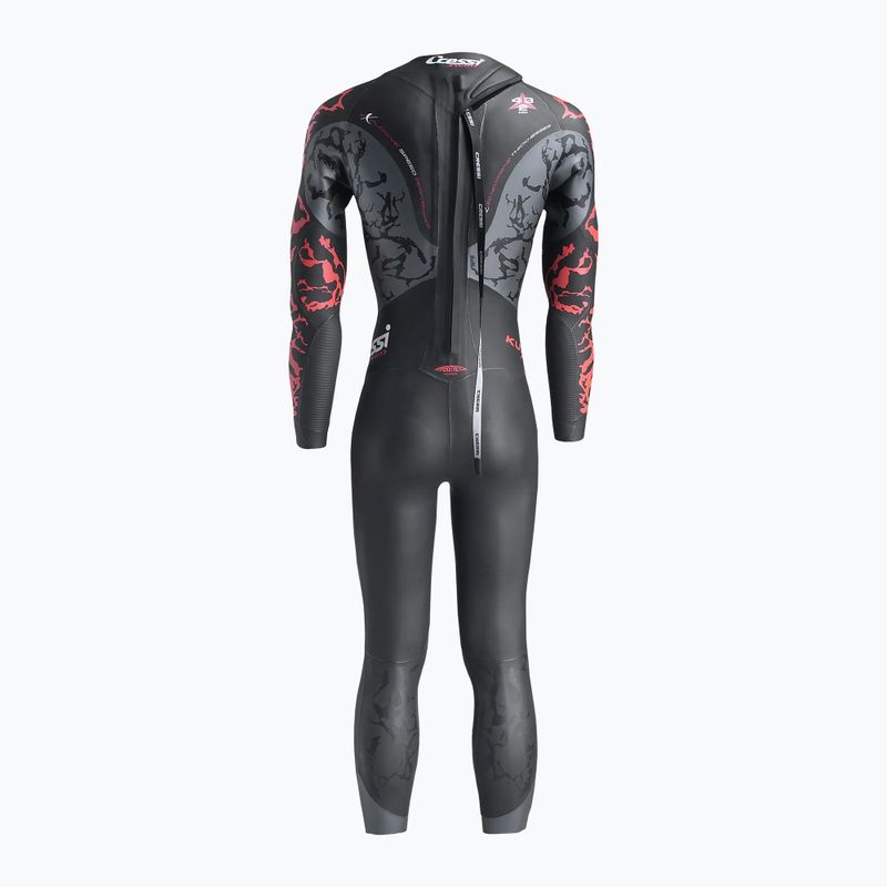 Cressi Kuwae 2/3/4 mm Herren Neoprenanzug schwarz/rot 2