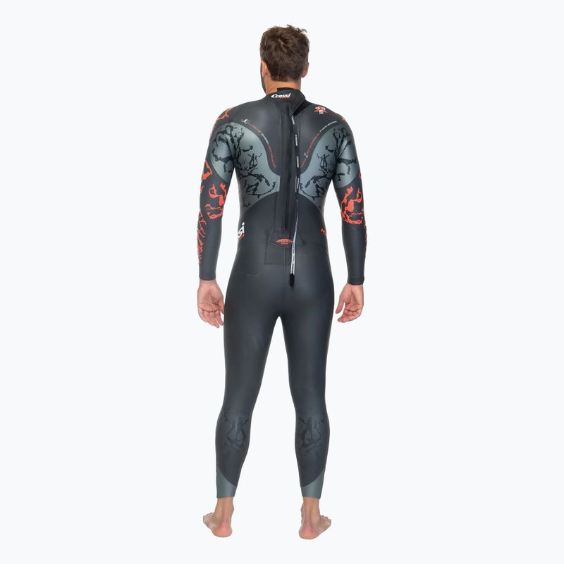 Cressi Kuwae 2/3/4 mm Herren Neoprenanzug schwarz/rot 4