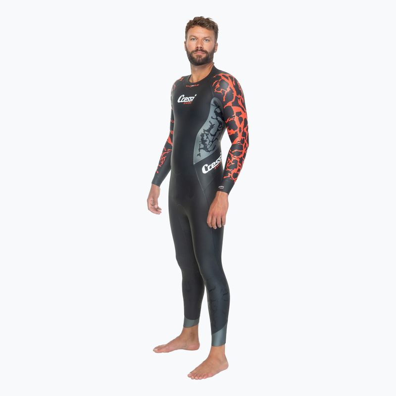 Cressi Kuwae 2/3/4 mm Herren Neoprenanzug schwarz/rot 5