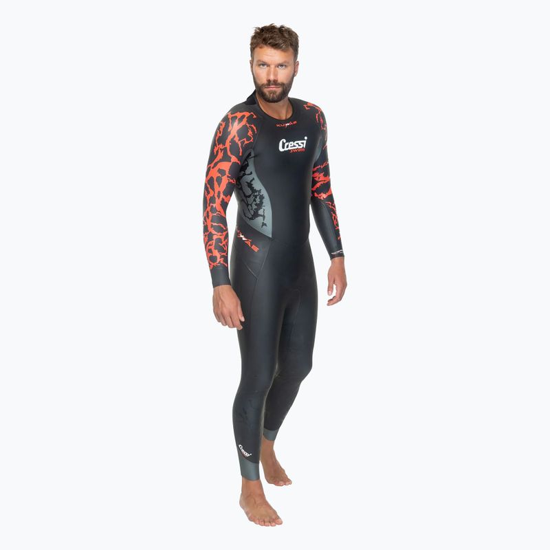 Cressi Kuwae 2/3/4 mm Herren Neoprenanzug schwarz/rot 6