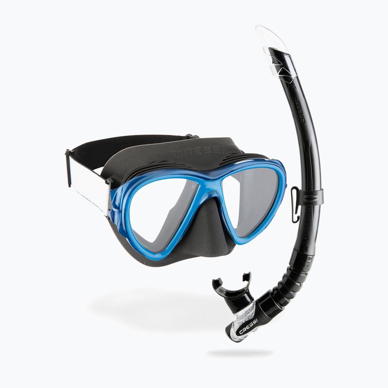 Cressi Fiji + Gamma Tauchset schwarz/blau